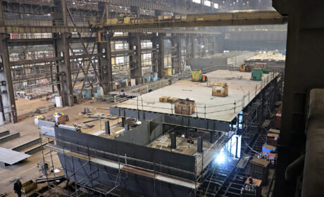 Postępy w budowie doku dla morskiej stoczni remontowej „Gryfia” w Szczecinie